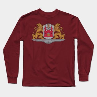 Riga, Latvia - Vintage Faded Style Coat Of Arms Design Long Sleeve T-Shirt